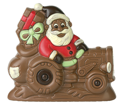 "Santa Claus on tractor" 